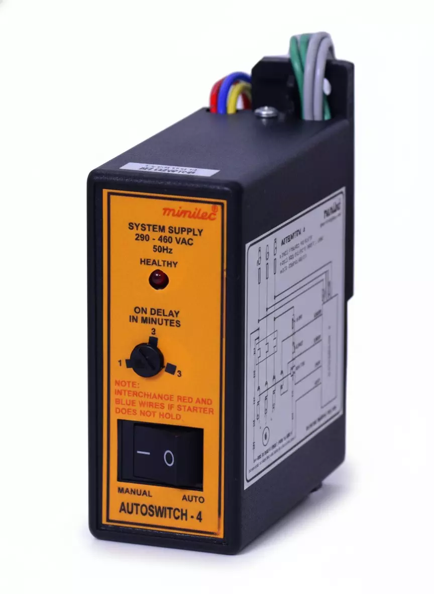 Minilec Single Phase Preventer 5 Amp, 240 VAC 90 mm (3.5 inch) Centre to Centre, Autoswitch 4