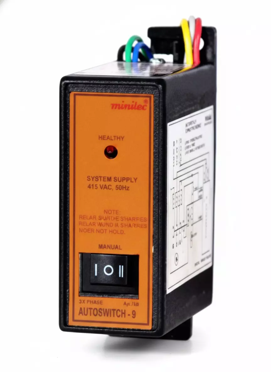 Minilec Single Phase Preventer 5 Amp, 240 VAC 90 mm (3.5 inch) Centre to Centre, Autoswitch 9