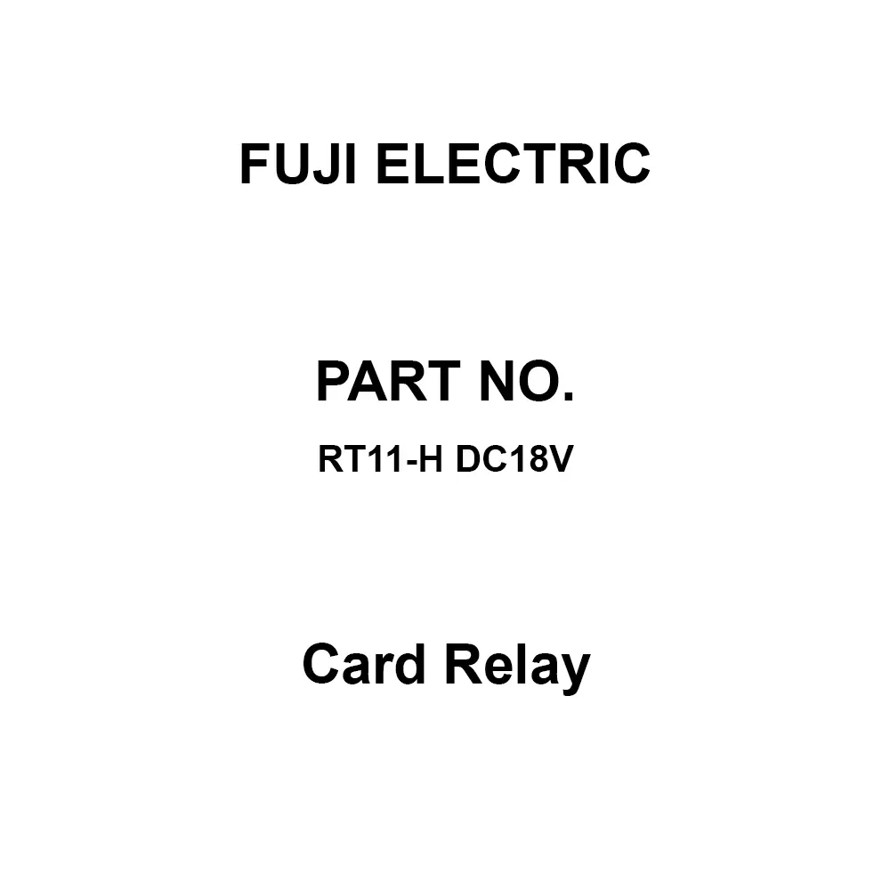 Fuji Electric Card Relay 1C Contact Configuration, RT11-H DC18V