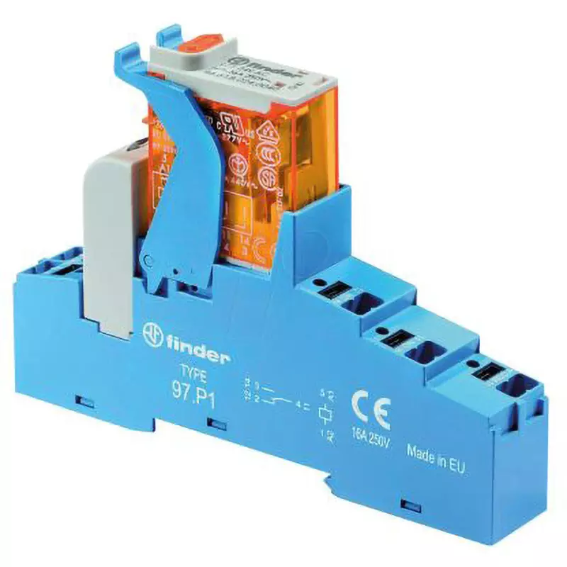 Finder Interface Relay Module AC440 V Maximum Allowable Contact Voltage DC 24 V Rated Coil Voltage, 4C.P1.9.024.0050SPA
