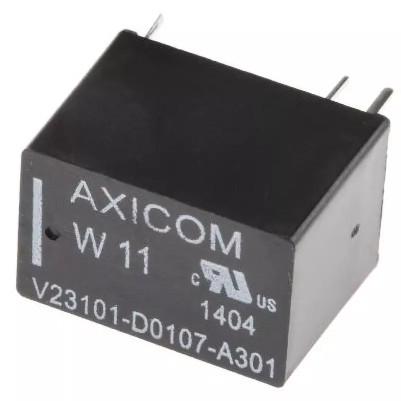 TE CONNECTIVITY Relay 1 Pole Terminals: 3 Amp Rated Current, V23101D 107A301 (Pack of 25)
