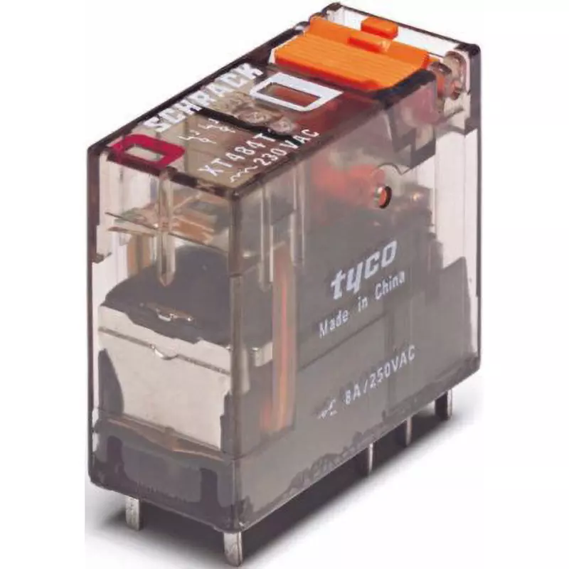 TE CONNECTIVITY Relay 2 Pole Terminals: 8 Amp Rated Current, XT424R24 1887203-3