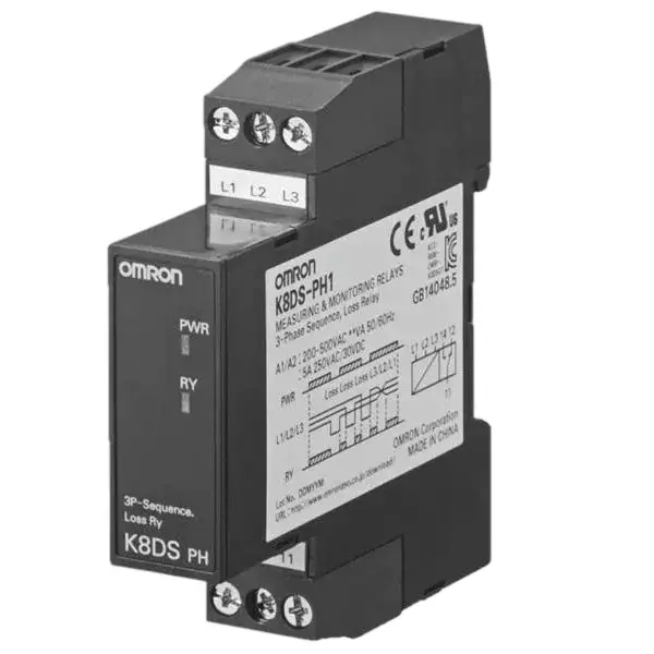 Omron Relay Three-Phase Three-Wire: AC 200 to 480 V, K8DS-PH1