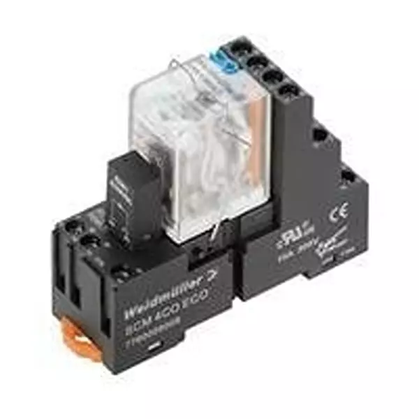 Weidmuller Pluggable Relay DIN Rail Mount 4 Form A (4PST-NO) 5 Amp 250 V AC, 1542520000