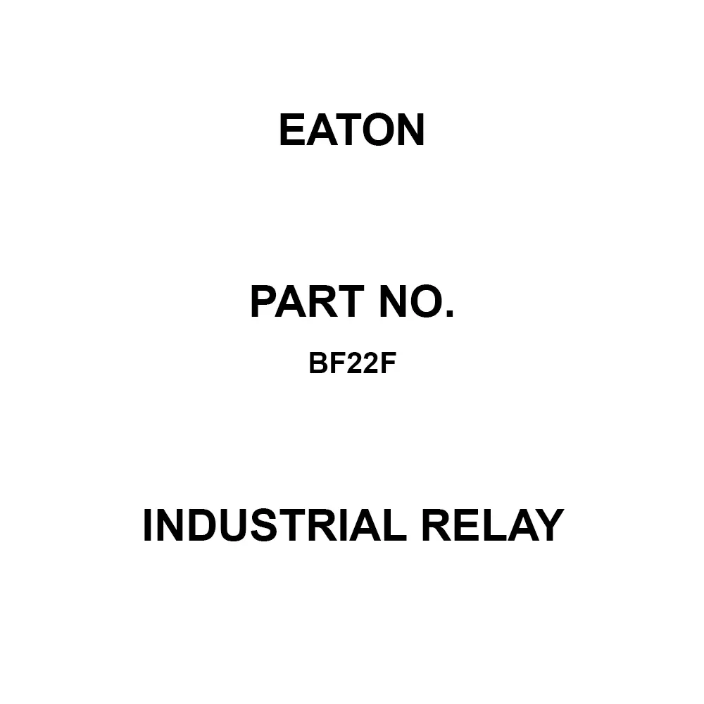 EATON Industrial Relay Panel Mount, BF22F