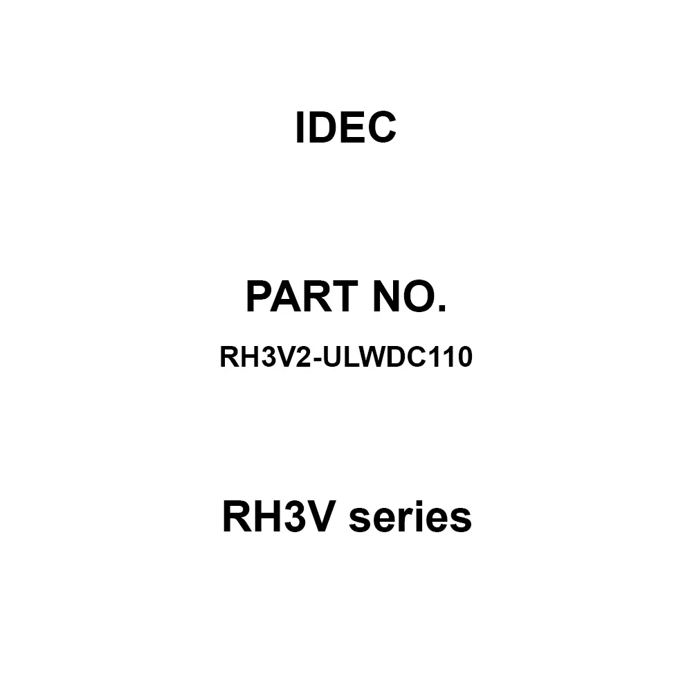 IDEC RH3V Series 3C Printed Circuit Board Terminal, RH3V2-ULWDC110 (Pack of 10 Pcs)