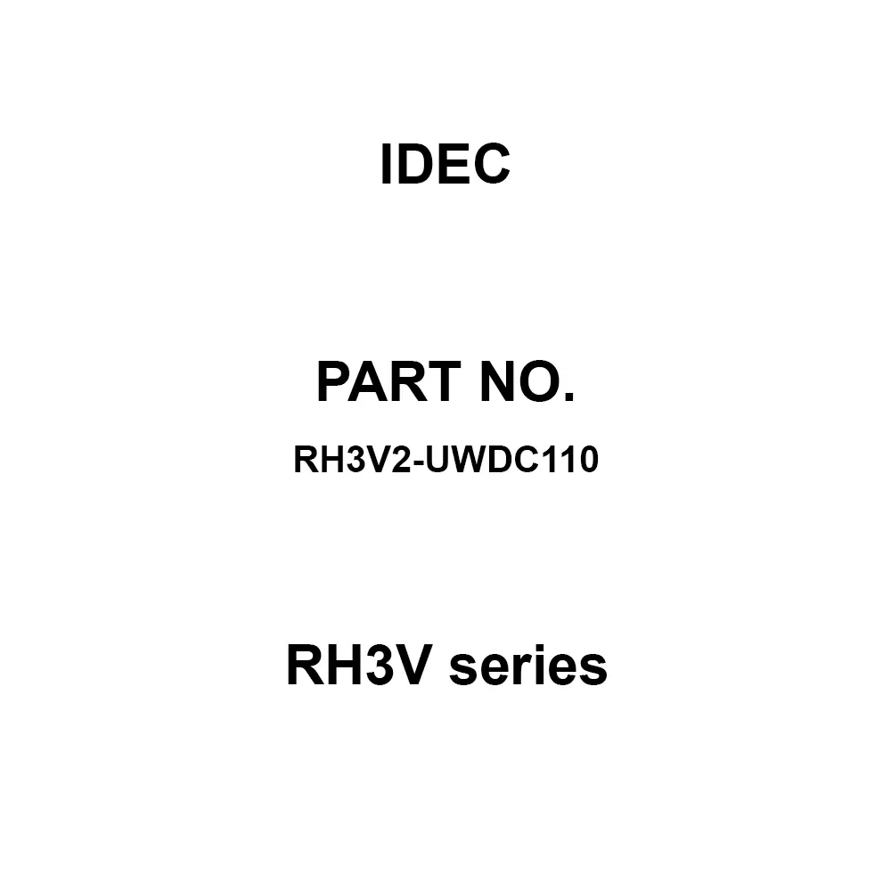 IDEC RH3V Series 3C Printed Circuit Board Terminal, RH3V2-UWDC110 (Pack of 10 Pcs)