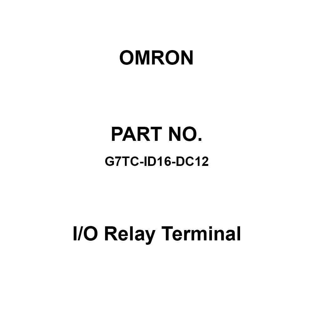 Omron I/O Relay Terminal 50 mΩ or Less (DC 5V 1A), G7TC-ID16-DC12