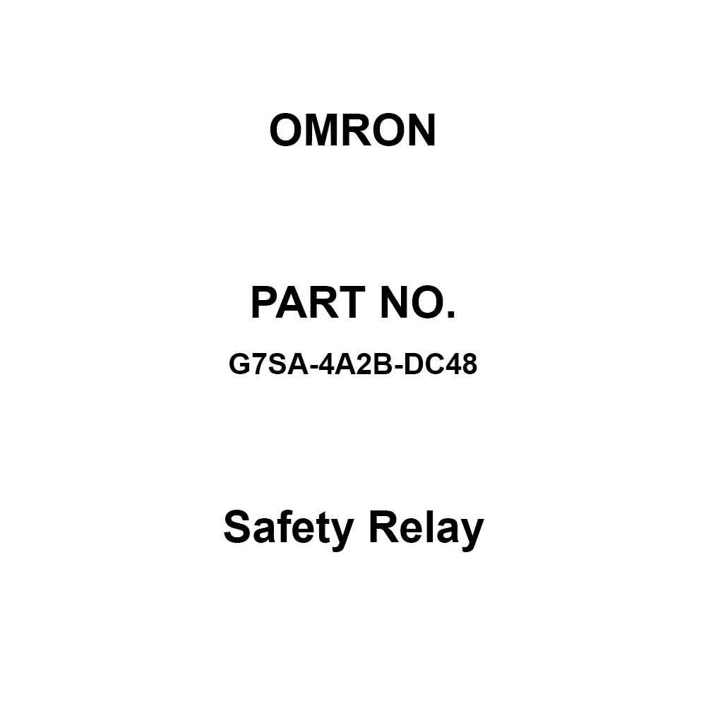 Omron Safety Relay 100 mΩ or Less (DC 5 V 1 Amp voltage drop method), G7SA-4A2B-DC48