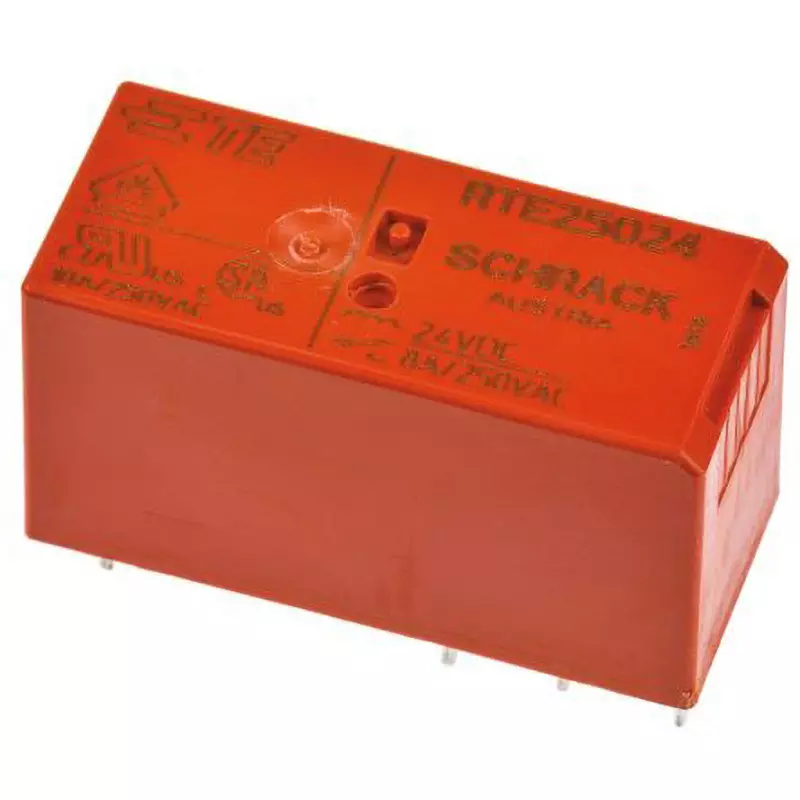 TE CONNECTIVITY Relay 2 Pole Terminals: 8 Amp Rated Current, RTE25024 (Pack of 20)
