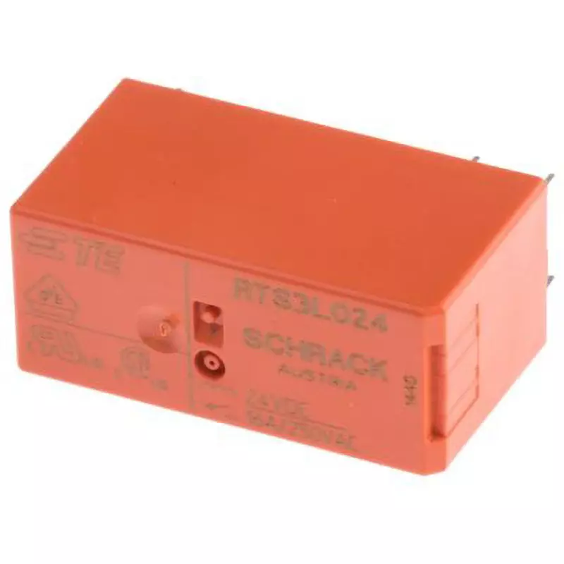 TE CONNECTIVITY Relay 1 Pole Terminals: 16 Amp Rated Current, RTS3L024 (Pack of 20)