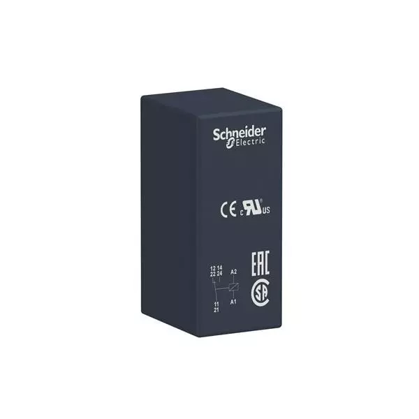 Schneider Electric Harmony Relay Socket Mount 1 Form C (SPDT-NO, NC) 16 Amp 400 V AC, 300 V DC, RSB1A160F7