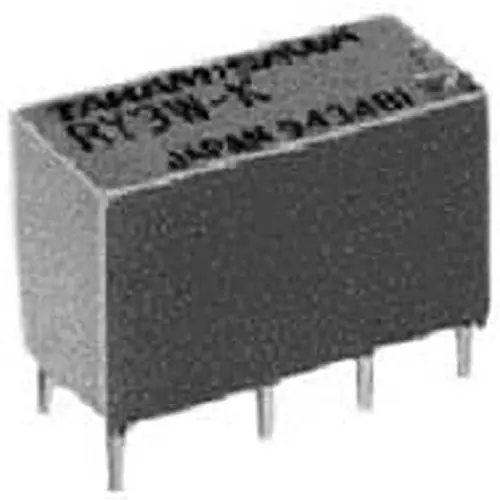 FCL Components Slim Form Relay 2 Form C (DPDT-NO, NC) 24 V DC 1 Amp Solder Pin Termination Non-Latching, RY-24W-K