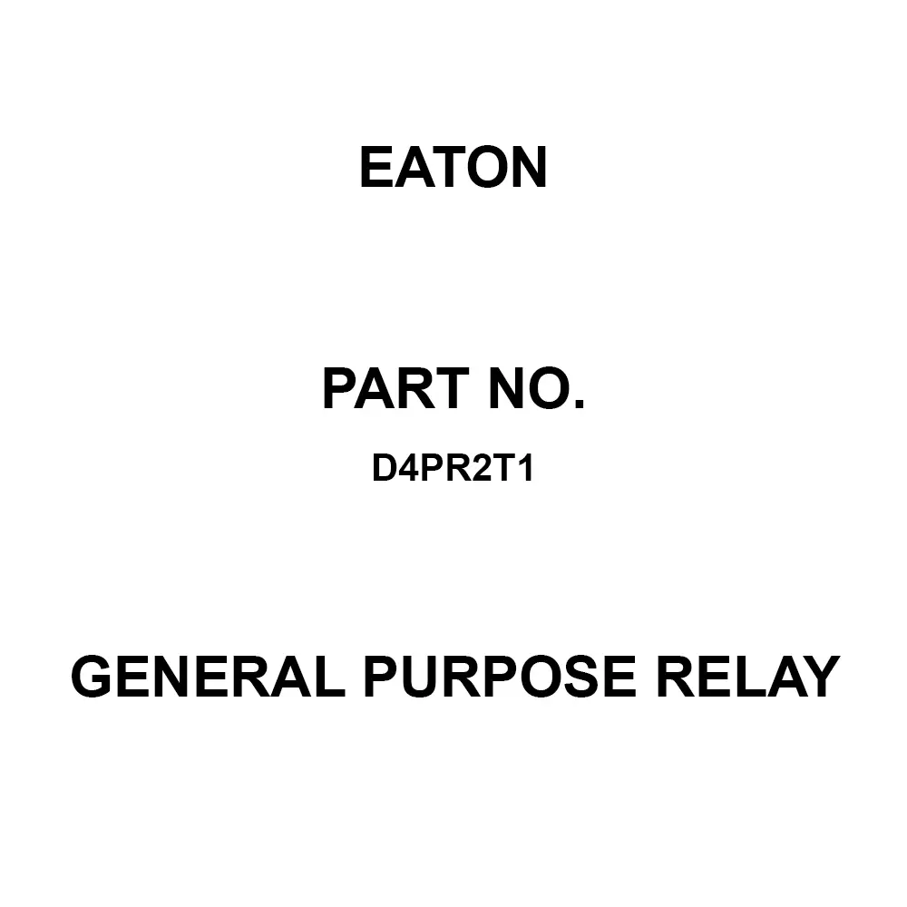 EATON General Purpose Relay Socket Mount, D4PR2T1