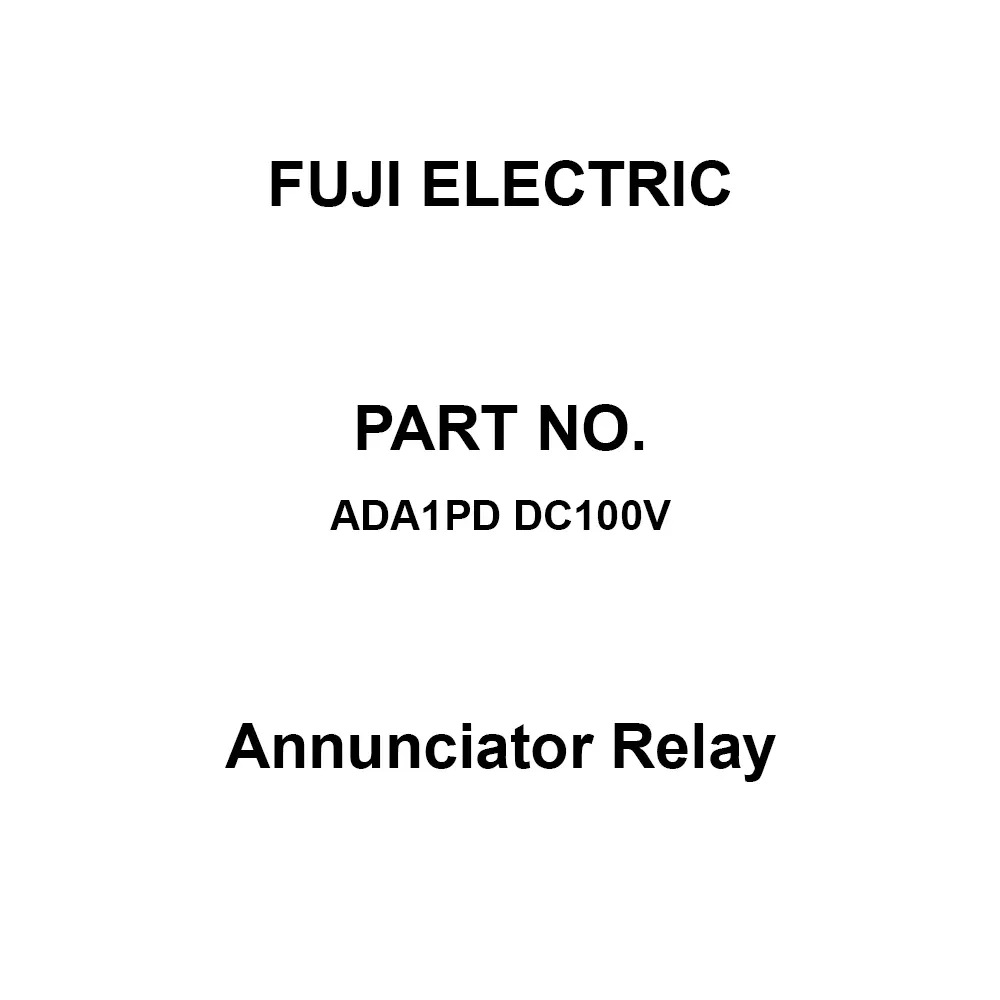 Fuji Electric Annunciator Relay 100 mohm or more at DC 500 V, ADA1PD DC100V