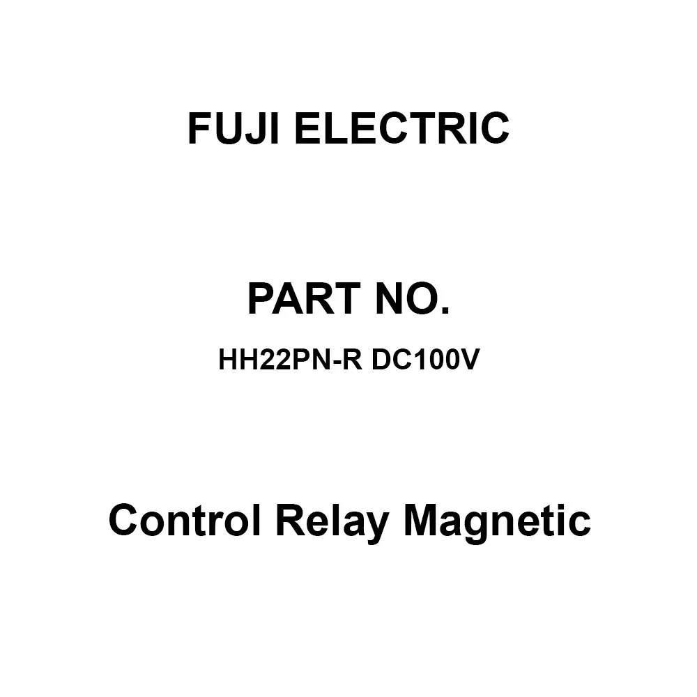 Fuji Electric Control Relay Magnetic 250 V Rated Insulation Voltage, HH22PN-R DC100V