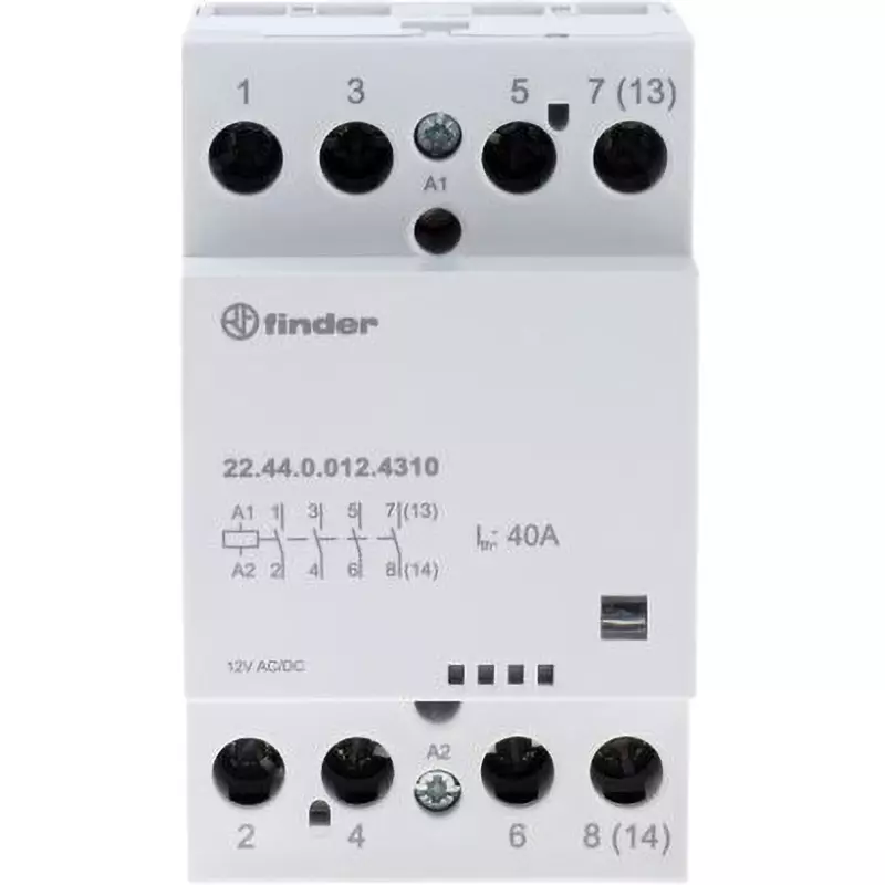 Finder Finder Relay AC/DC12 V Coil Voltage AC/DC12 V Rated Coil Voltage 176 A A Maximum Contact Current, 22.44.0.012.4310