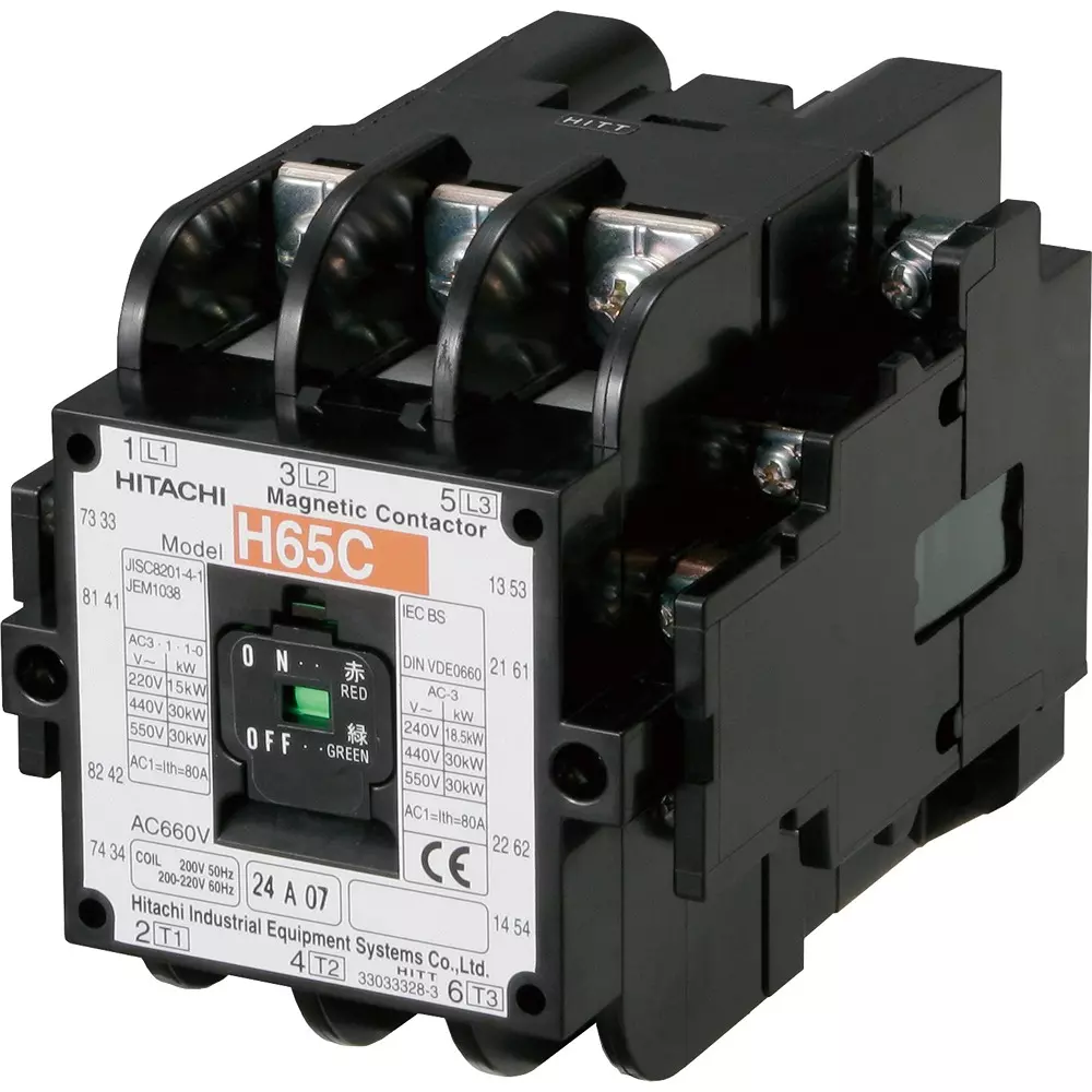 Hitachi Thermal Relay 2A2B Auxiliary Contacts, H80C 200V