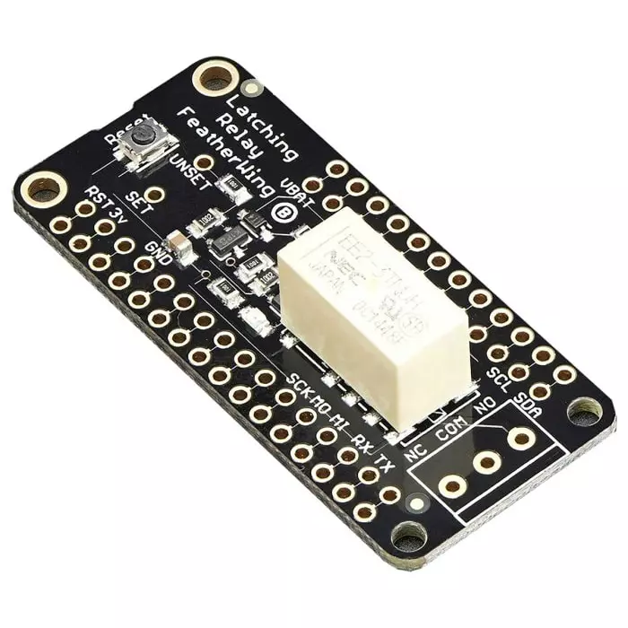 ADAFRUIT INDUSTRIES Adafruit Feather Latching Relay FeatherWing Development Board, 2923