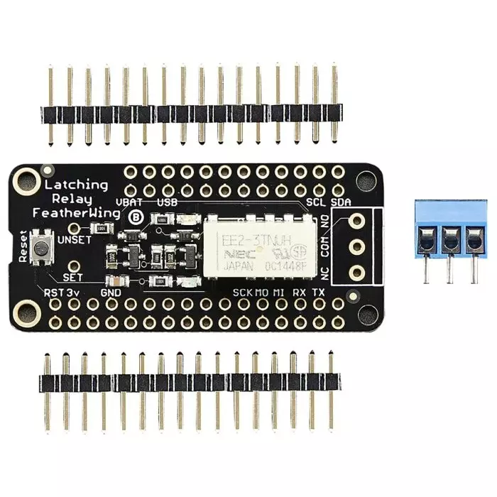 ADAFRUIT INDUSTRIES Adafruit Feather Latching Relay FeatherWing Development Board, 2923