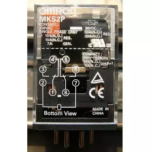 Omron Small Power Relay 2C Contact Configuration 1000 m/s² Impact Resistance, MKS2PIN