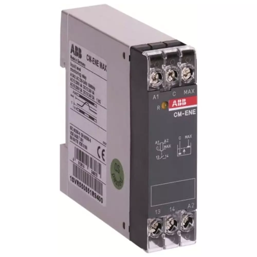 ABB Liquid Level Monitoring Relay, 1 Phase, SPST, 1SVR550855R9400 CM-ENE MAX