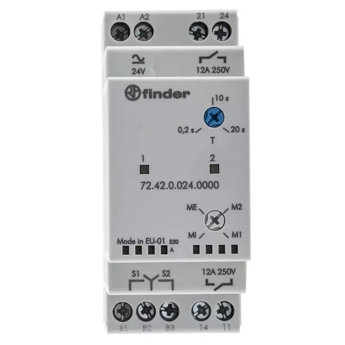 Finder Monitoring Relay 1 Phase DPST DIN Rail, 72.42.0.024.0000