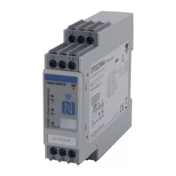Carlo Gavazzi 3-Phase Monitoring Relay DIN Rail Mount DPDT 8 Amp 250 V AC, DPD02DM44