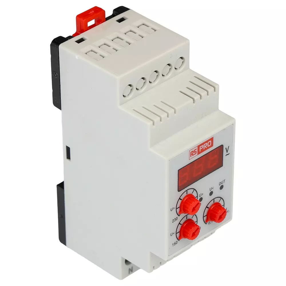 RS PRO Monitoring Relay DIN Rail Single Voltage 220 V AC, 122215