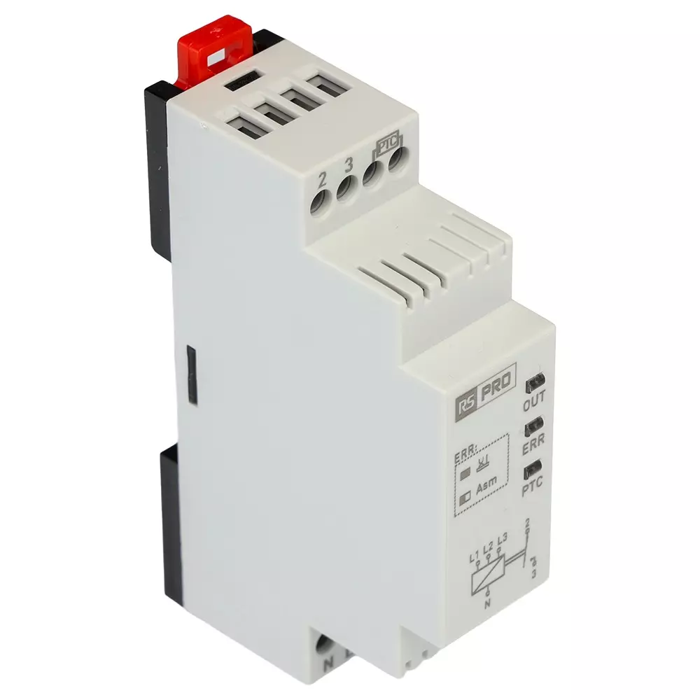 RS PRO Monitoring Relay DIN Rail Three Phase 150 to 260 V AC, 122217