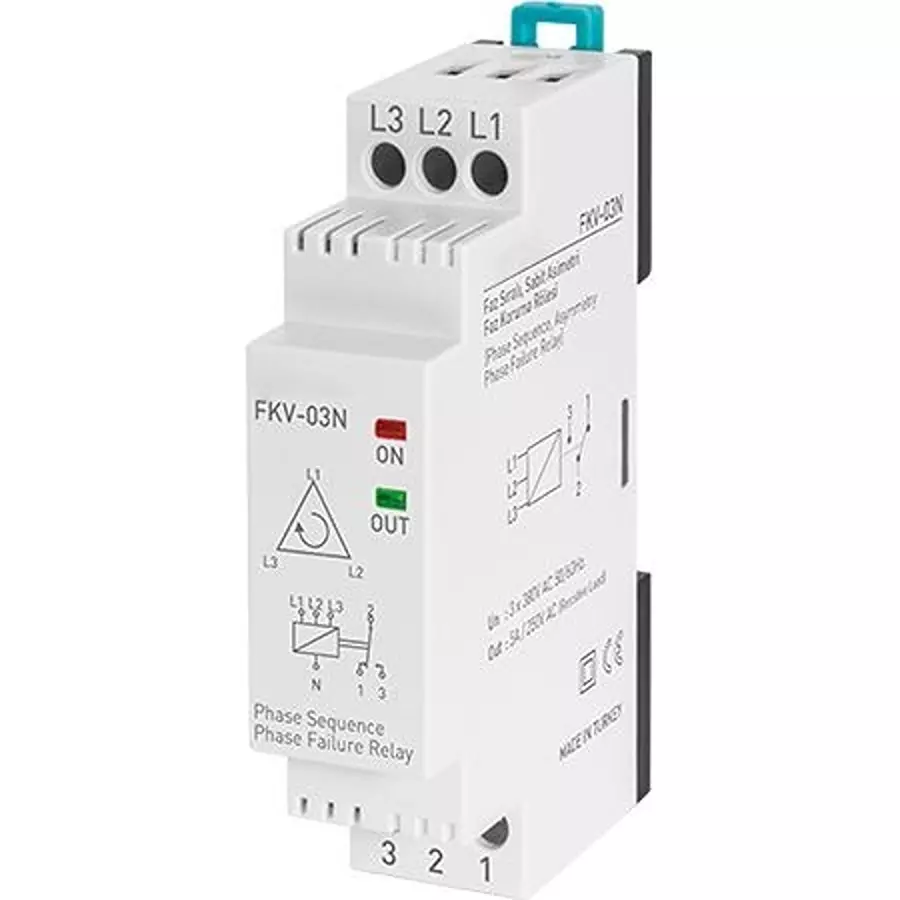 RS PRO Monitoring Relay DIN Rail Three Phase 380 V AC, 122216
