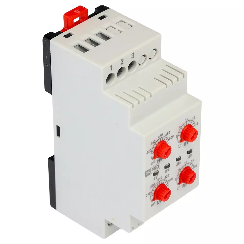 RS PRO Monitoring Relay DIN Rail Three Voltage 380 V AC, 122212