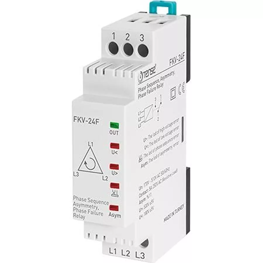 RS PRO Monitoring Relay DIN Rail Three Phase 380 V AC, 132172