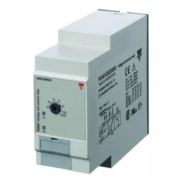 Carlo Gavazzi 1-Phase Monitoring Relay Socket Mount SPDT 8 Amp 250 V AC, PUA01CB23500V