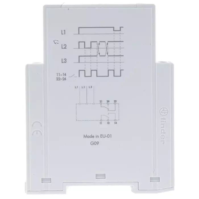 Finder Voltage Monitoring Relay 3 Phase DPDT 208 to 480 V AC DIN Rail, 70.62.8.400.0000