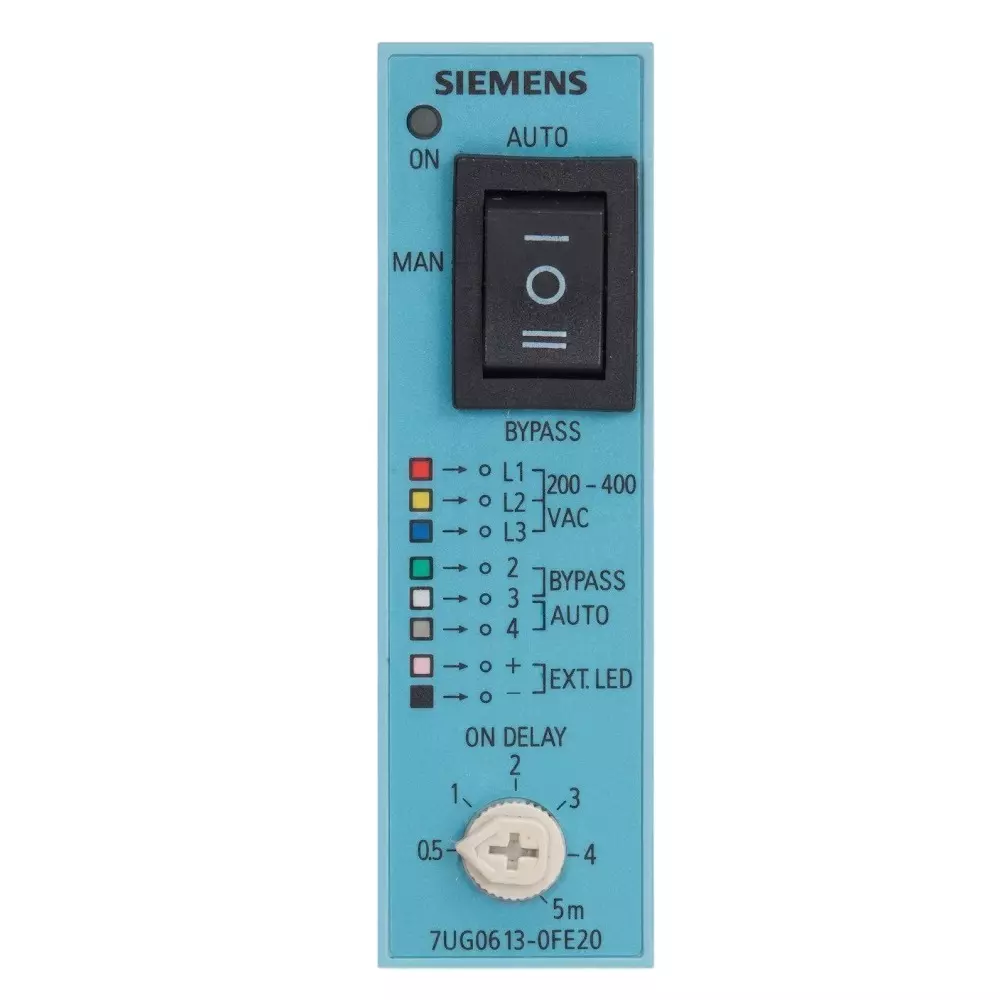 Siemens Line Monitoring Relay Blue Color Plastic Body for 260-460 V Agriculture Starter, 7UG0613-0FF20