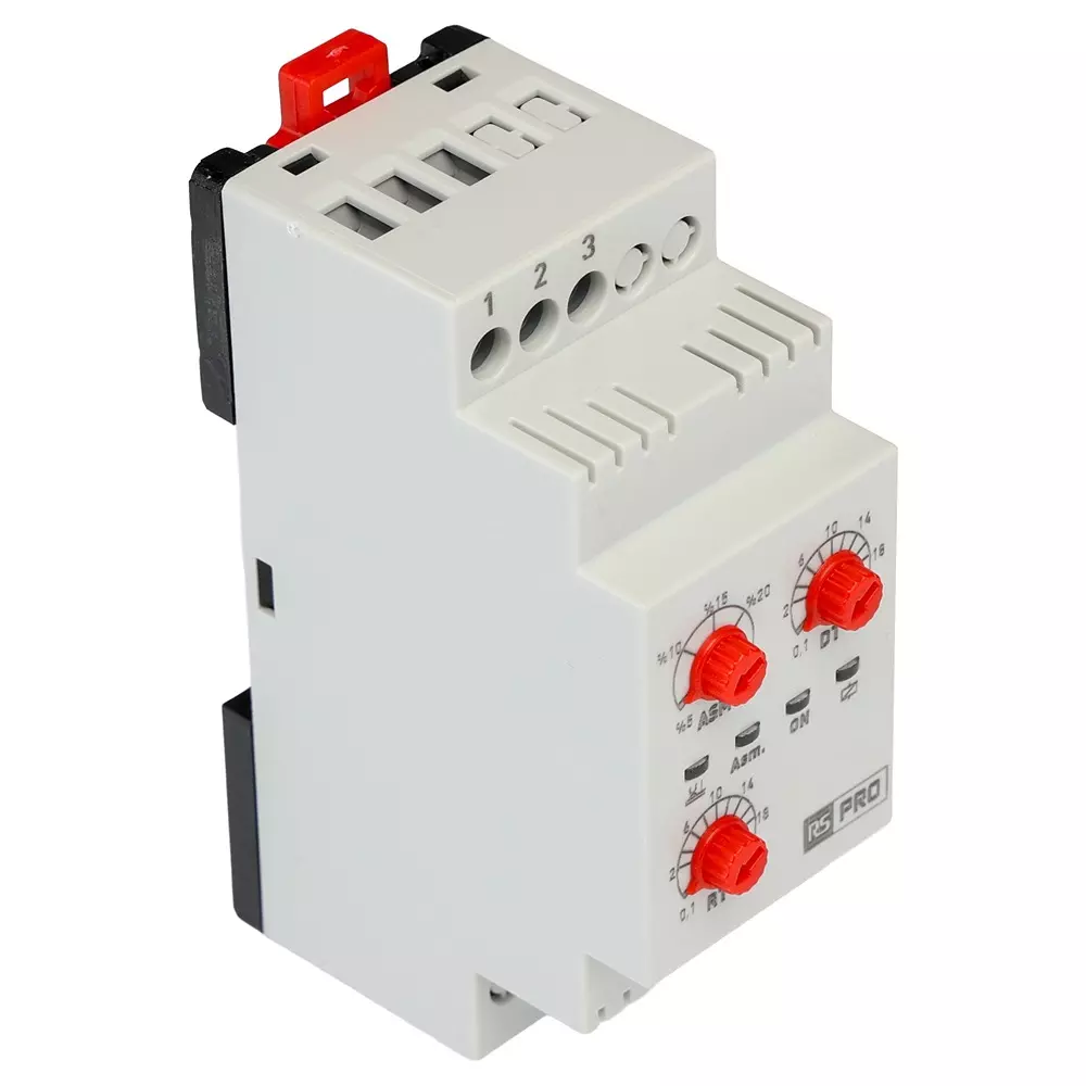 RS PRO Monitoring Relay DIN Rail Three Phase 380 V AC, 132173