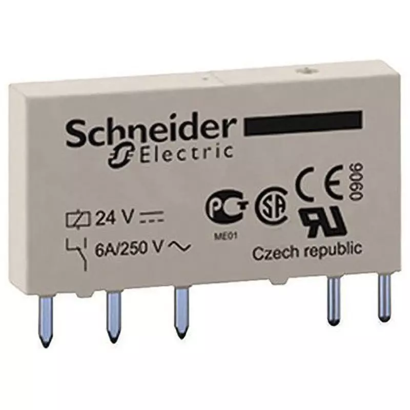 Schneider Electric Relay SPDT Contact configuration Plug-in terminal Terminal shape DC 60 V Rated coil voltage, RSL1GB4ND