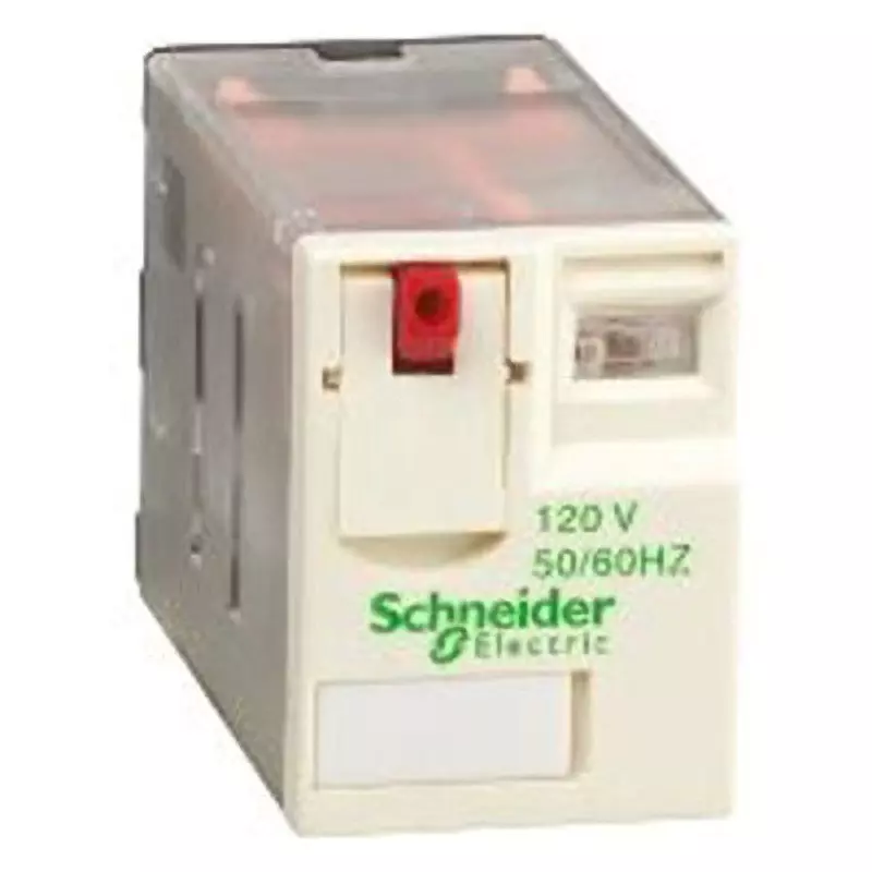 Schneider Electric Relay 4 PDT Contact configuration Plug-in terminal Terminal shape AC 120 V Rated coil voltage, RXM4GB1F7