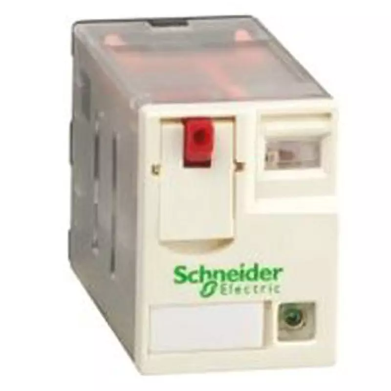 Schneider Electric Relay DPDT Contact configuration Plug-in terminal Terminal shape AC 120 V Rated coil voltage, RXM2AB3F7