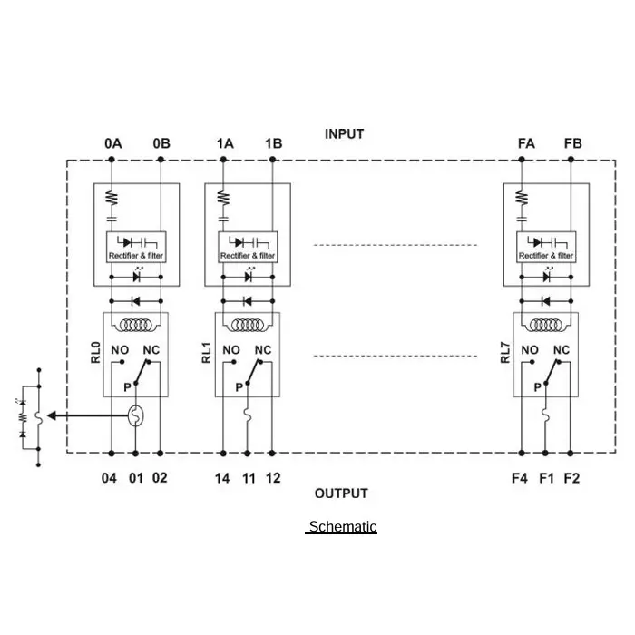 Shavison Socket Mounted Relay Module 4 Channel 1 C/O High Voltage Isolated Coils, AS803-230VAC-S-OE-230V-5A