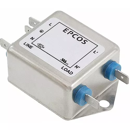 Epcos B84111F Series Chassis Mount EMC Filter 10 Amp Current Rating 1 Phase 250 V AC/DC 35 mm Length, B84111F0000M110