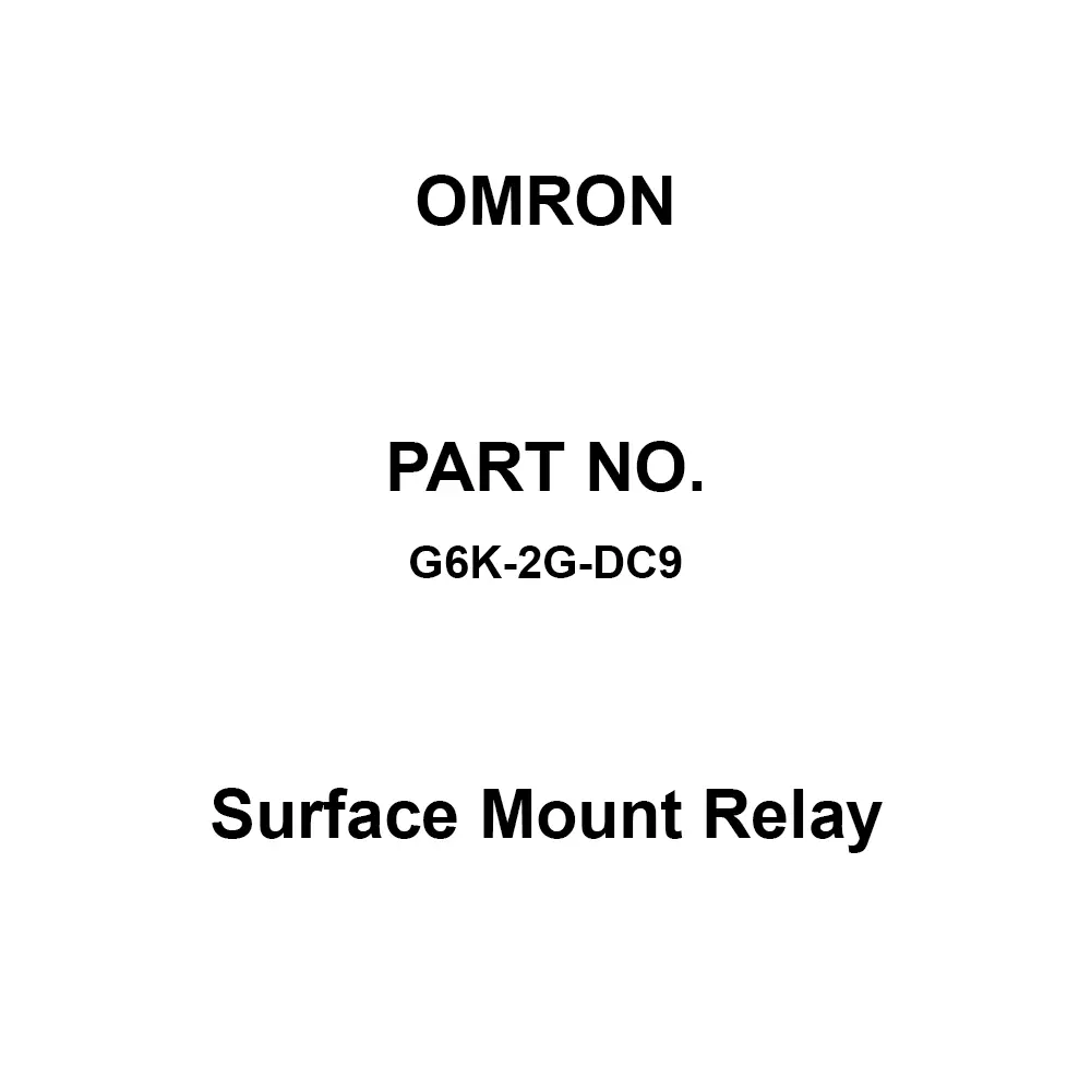 Omron Surface Mount Relay DC 9 V Rated Voltage, G6K-2G-DC9