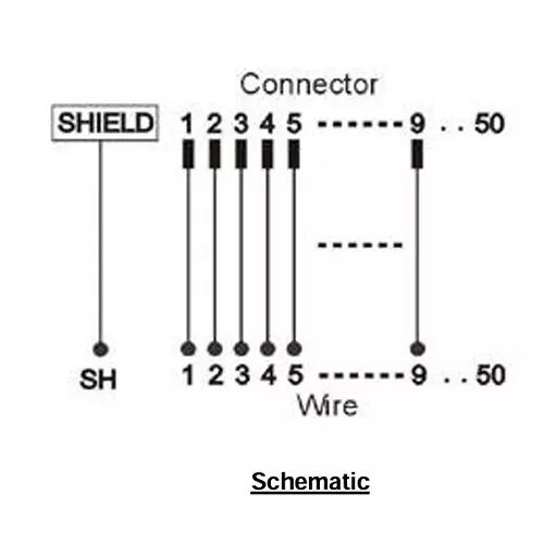 Shavison FRC / D-Sub (Male) Connector To Wire 15 Pins 100 V DC, AS592-M