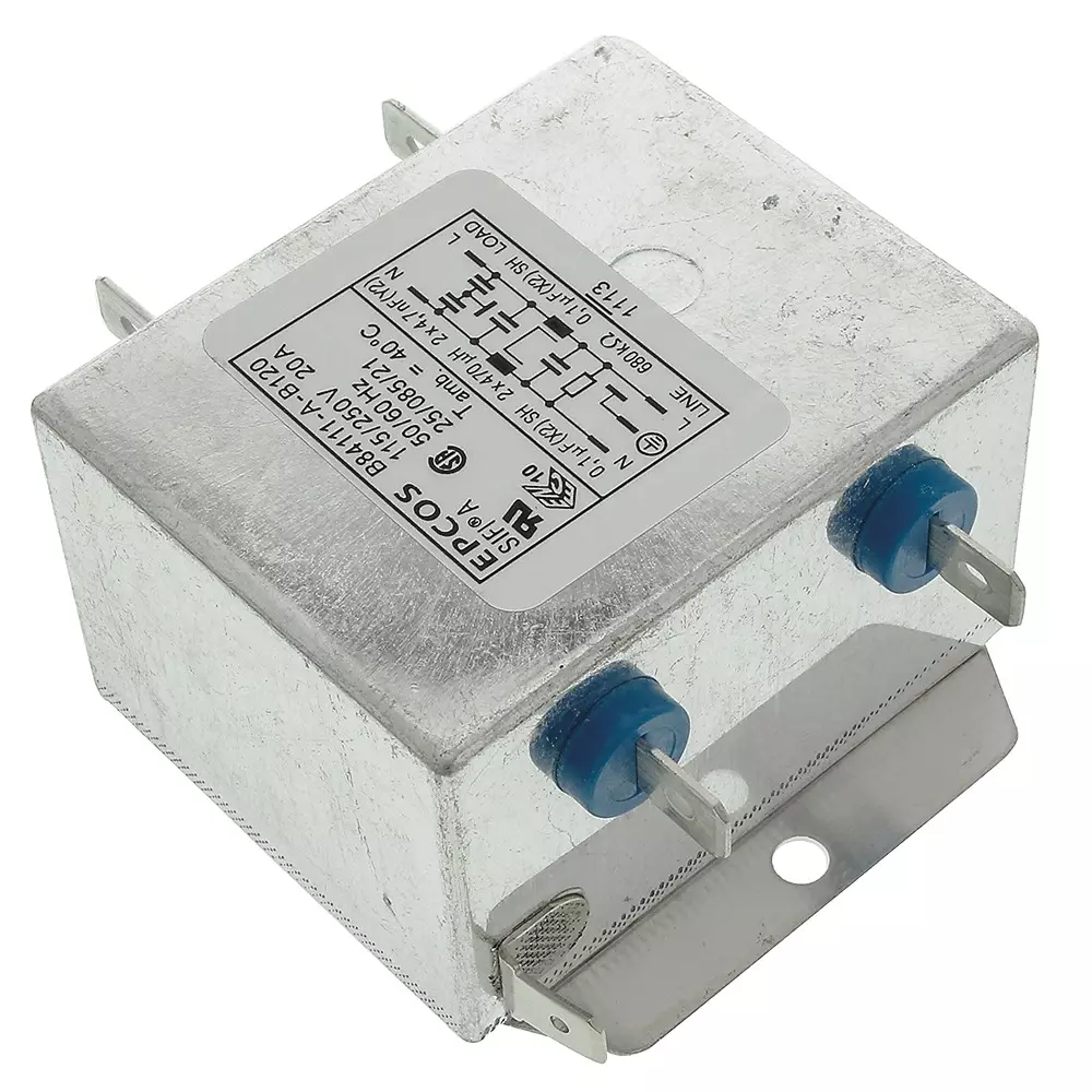 Epcos B84111A Series Flange Mount RFI Filter 1 Phase 20 Amp Current Rating 250 V AC 77 mm Length, B84111A0000B120