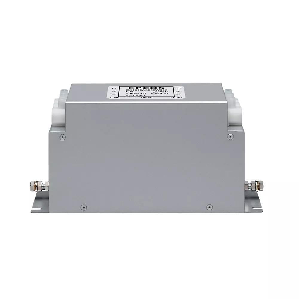 Epcos B84243A Series Chassis Mount EMC Filter 17 Amp Current Rating 3 Phase 530 V AC 250 mm Length, B84243A8017W000