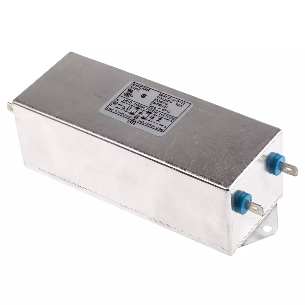 Epcos B84113C Series Chassis Mount EMC Filter 10 Amp Current Rating 1 Phase 250 V AC/DC 159 mm Length, B84113C0000B110 (Pack of 16)