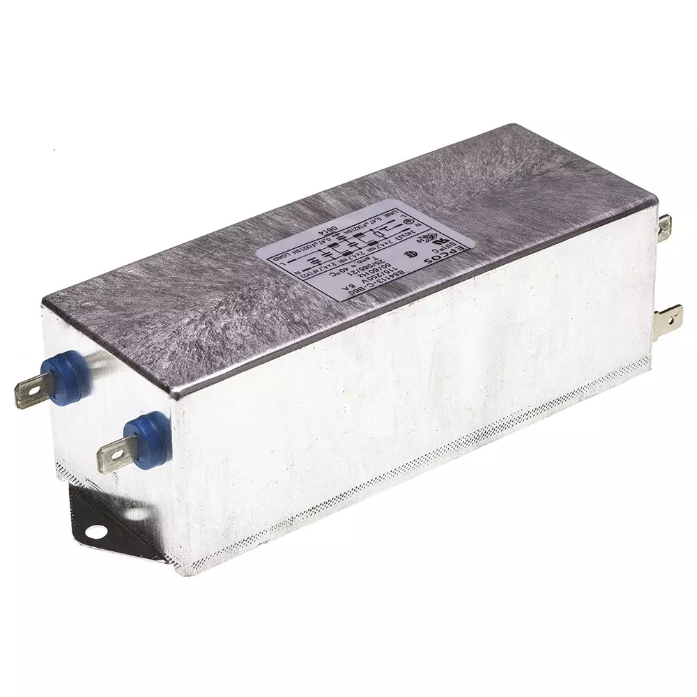 Epcos B84113C Series Chassis Mount EMC Filter 6 Amp Current Rating 1 Phase 250 V AC 50.8 mm Length, B84113C0000B060 (Pack of 16)