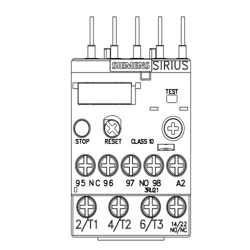 Siemens Thermal Overload Relays S00 Class 10 Screw Terminal 0.14-0.2 Amp, 3RU2116-0BB00-8K