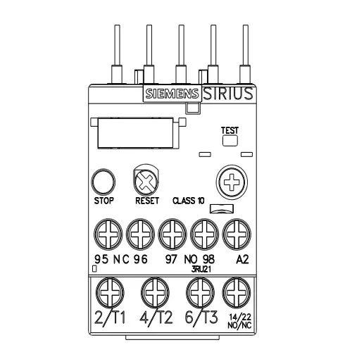 Siemens Thermal Overload Relays S00 Class 10 Screw Terminal 0.35-0.5 Amp, 3RU2116-0FB00-8K